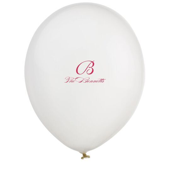 Pick Your Initial Monogram with Text Latex Balloons